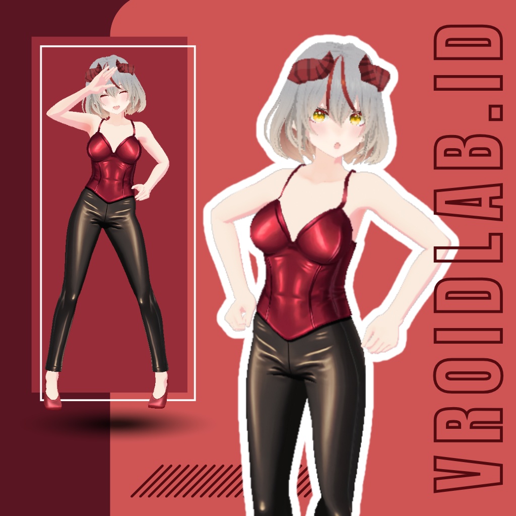 紅艶ルナ Luna Crimson | VRoid Studio Outfit | Anime Style | Virtual Fashion