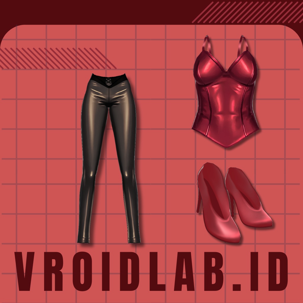 紅艶ルナ Luna Crimson | VRoid Studio Outfit | Anime Style | Virtual Fashion