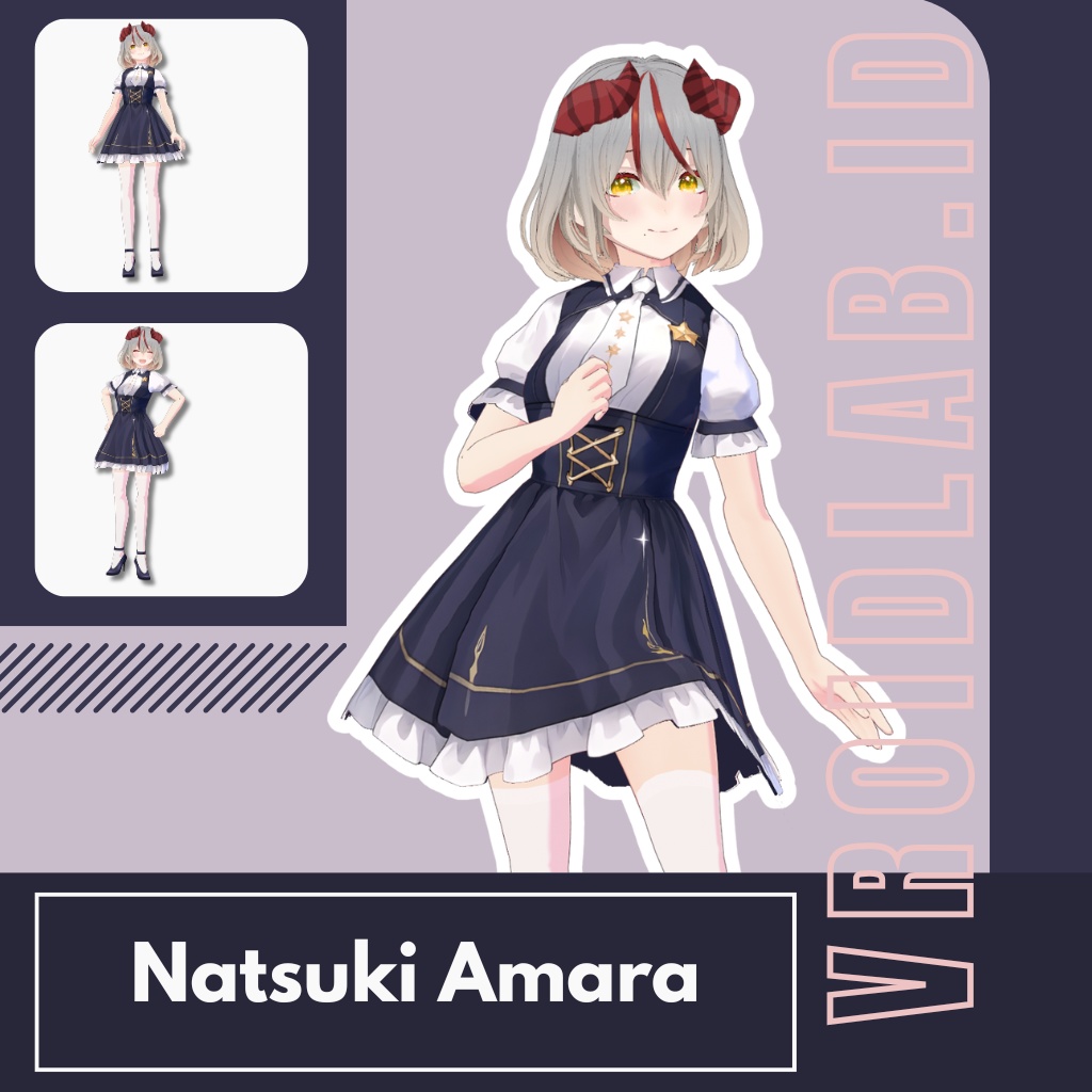 Natsuki Amara 夏樹アマラ | VRoid Studio Outfit | Anime Style | Virtual Fashion