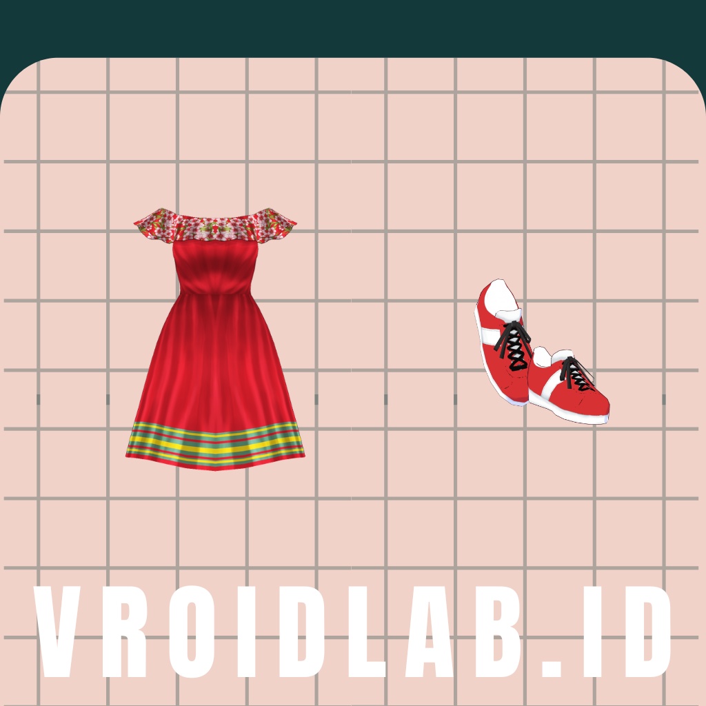 フローラルサマードレス – VRoid Studio用アニメ衣装