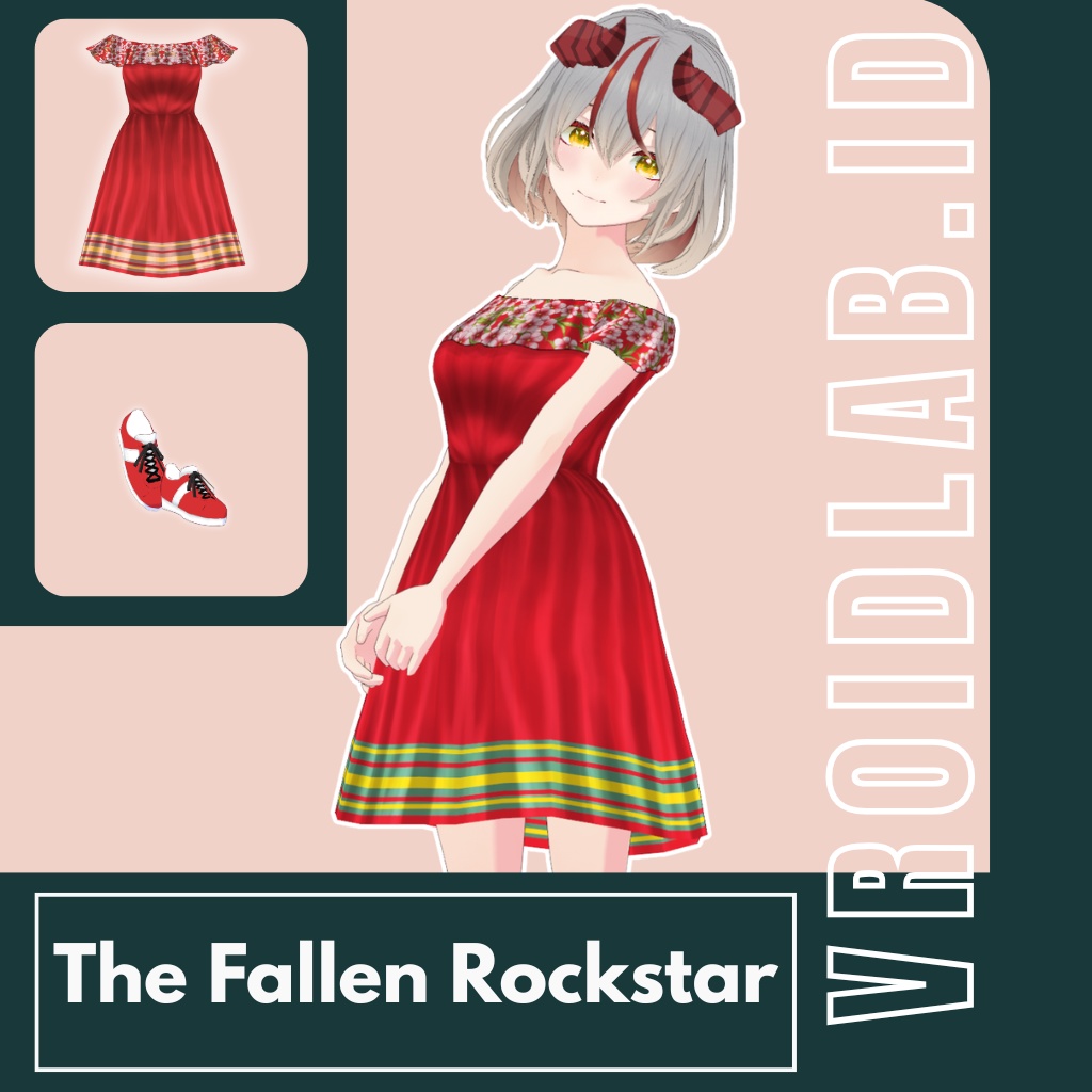 フローラルサマードレス – VRoid Studio用アニメ衣装