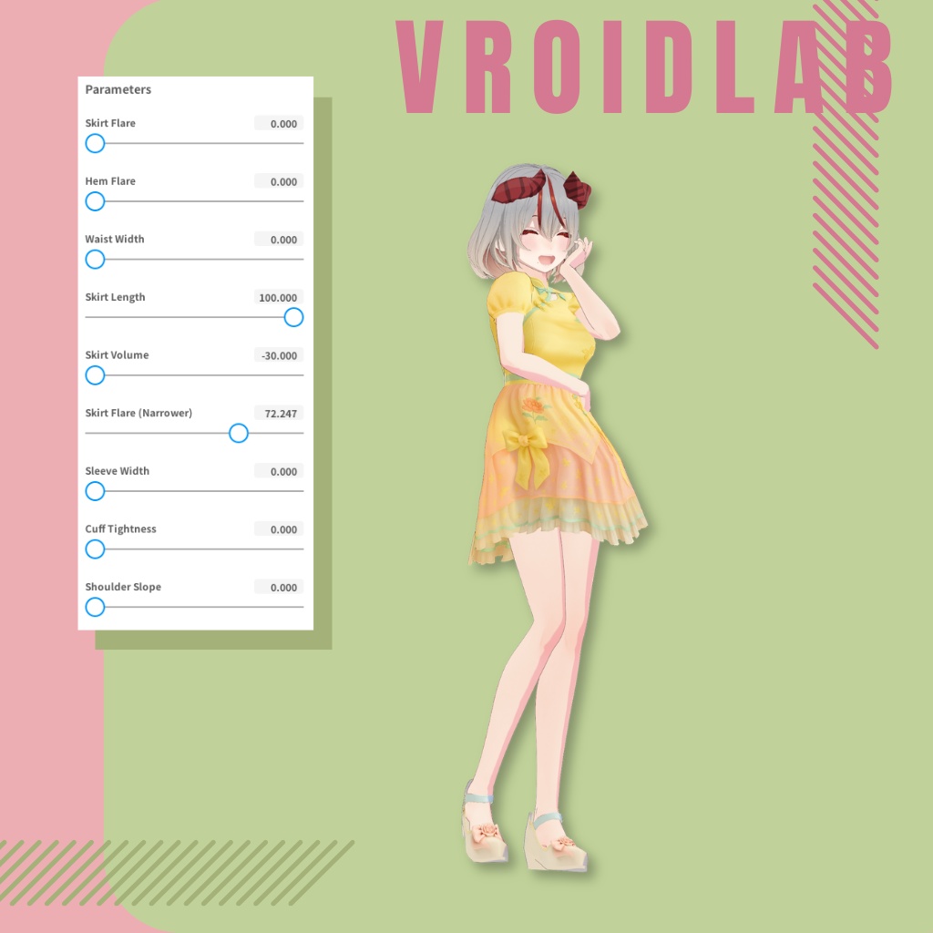 ぴーちらいとえれがんす | Peachlight Elegance | VRoid Studio Outfit | Anime Style | Virtual Fashion