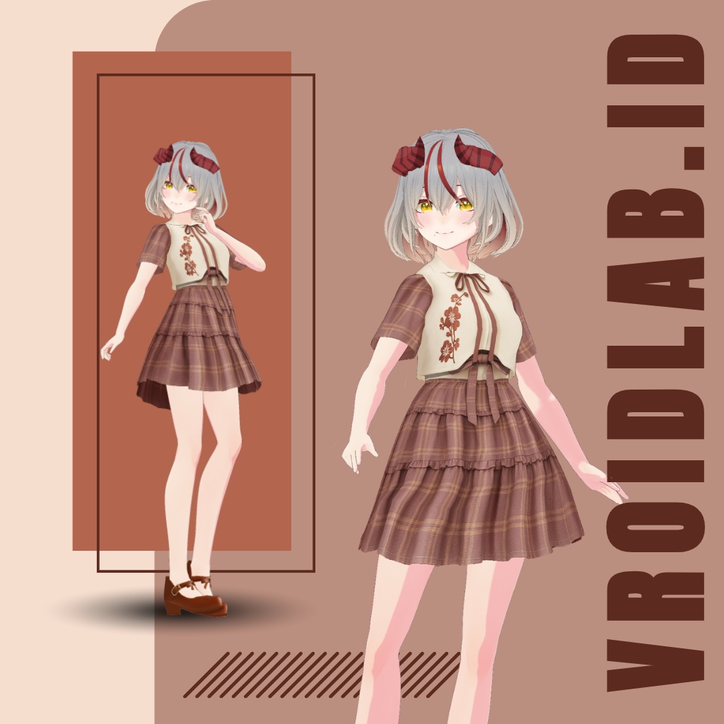 ぷれいど はーもにー | Plaid Harmony | VRoid Studio Outfit | Anime Style | Virtual Fashion