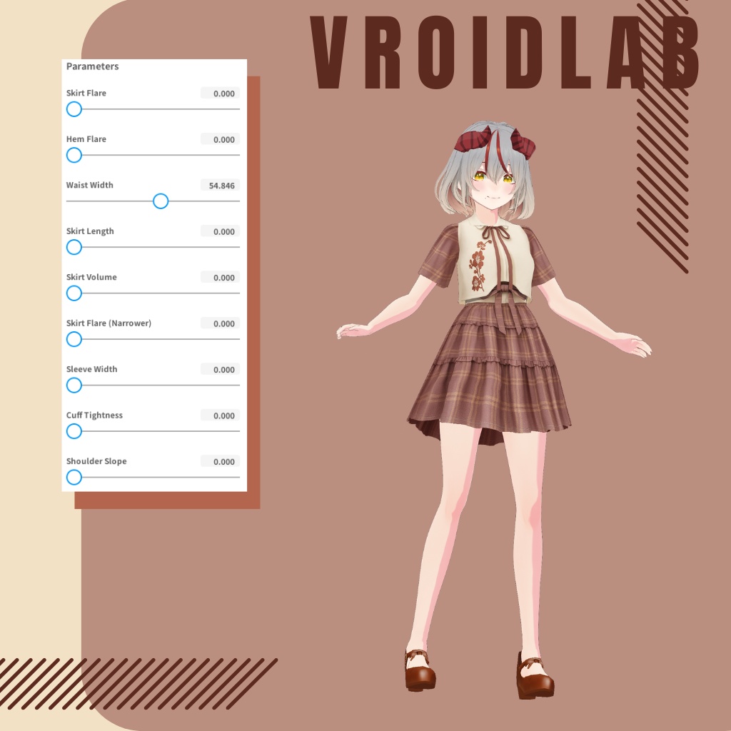 ぷれいど はーもにー | Plaid Harmony | VRoid Studio Outfit | Anime Style | Virtual Fashion