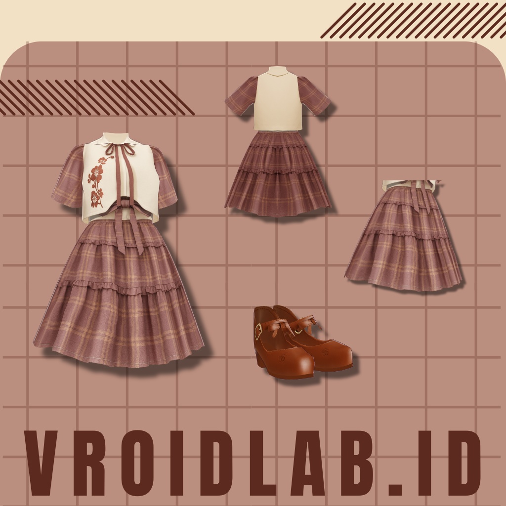 ぷれいど はーもにー | Plaid Harmony | VRoid Studio Outfit | Anime Style | Virtual Fashion