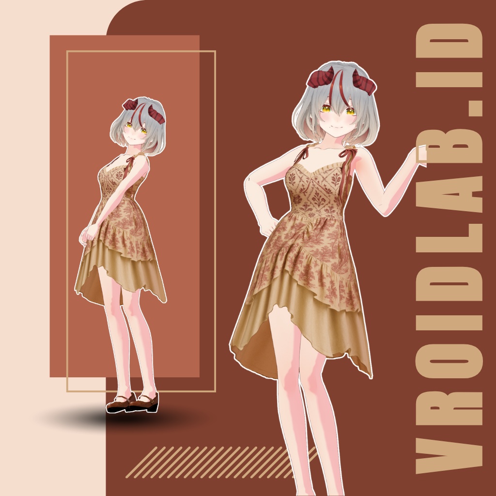 らすてぃっく ろーずうっど べる | Rustic Rosewood Belle | VRoid Studio Outfit | Anime Style | Virtual Fashion