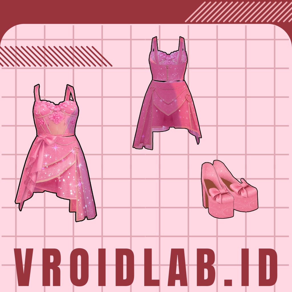 さくら ごーるど らぷそでぃ | Sakura Gold Rhapsody | VRoid Studio Outfit | Anime Style | Virtual Fashion