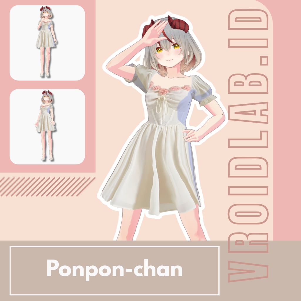Ponpon-chan ポンポンちゃん | VRoid Studio Outfit | Anime Style | Virtual Fashion