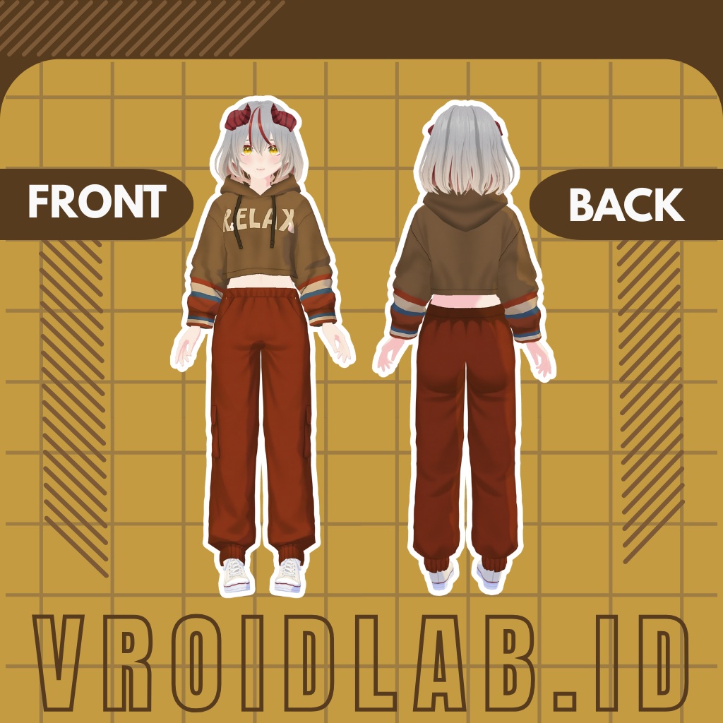 Rina Blaze | VRoid Studio Outfit | Anime Style | Virtual Fashion