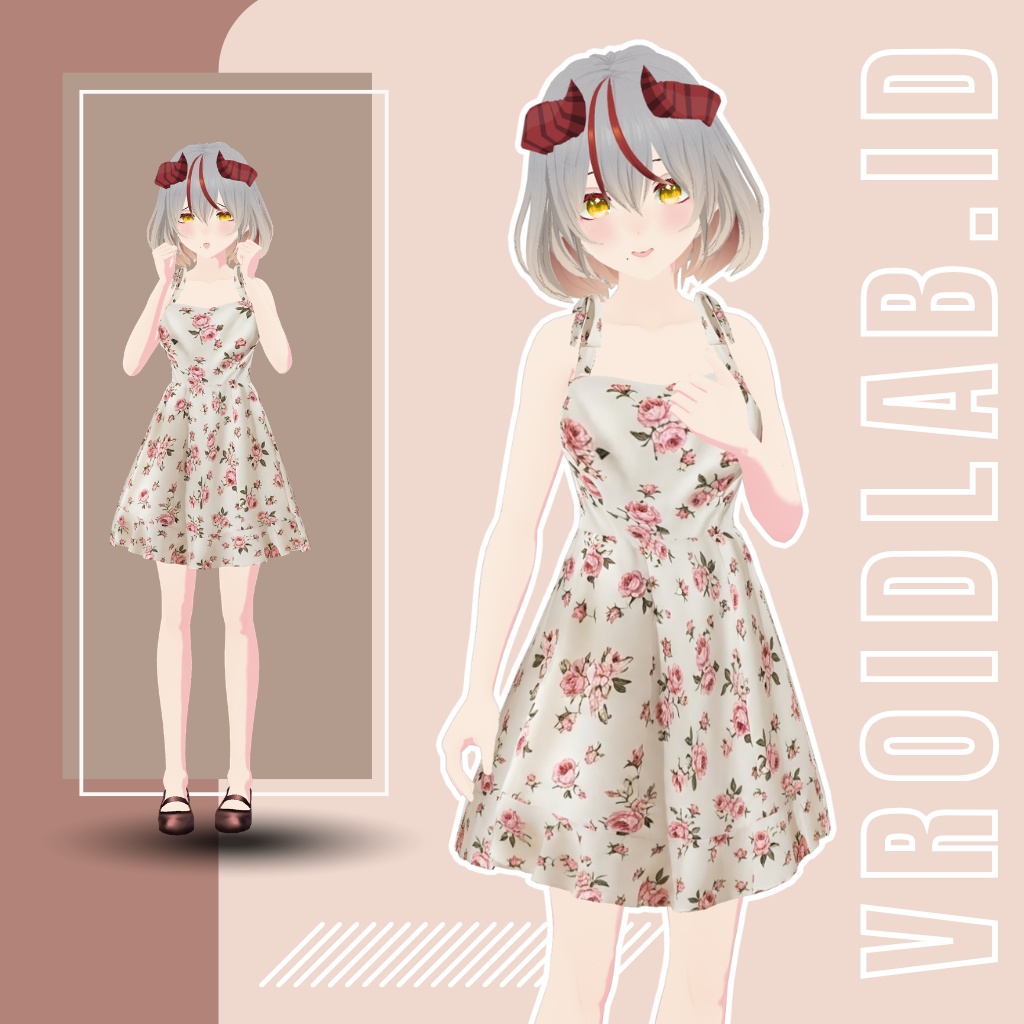 Rosegarden Whispers | VRoid Studio Outfit | Anime Style | Virtual Fashion