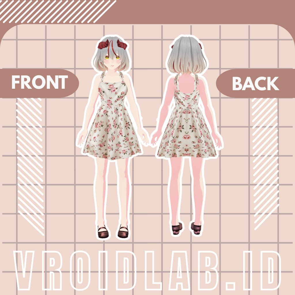 Rosegarden Whispers | VRoid Studio Outfit | Anime Style | Virtual Fashion