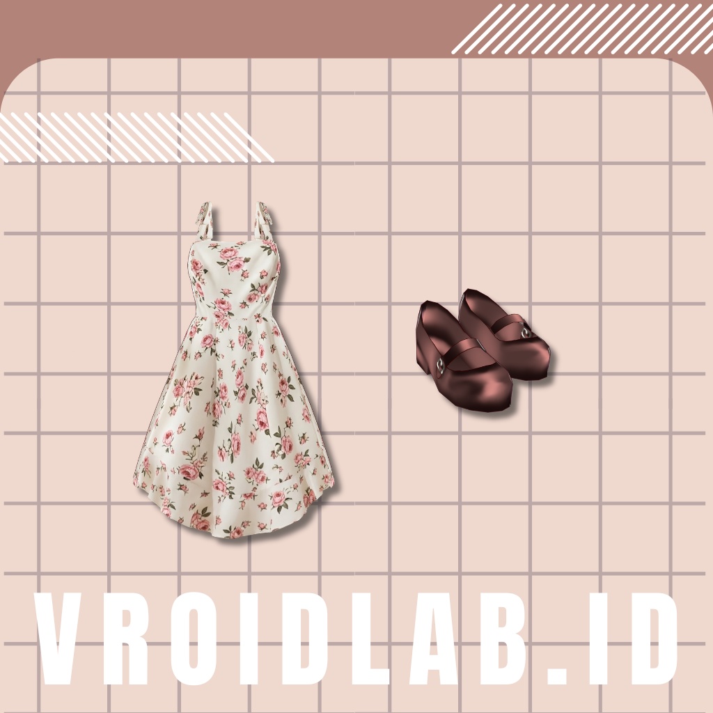 Rosegarden Whispers | VRoid Studio Outfit | Anime Style | Virtual Fashion