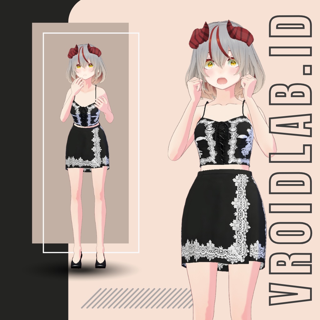 Fuwa Lulu 不破ルル | VRoid Studio Outfit | Anime Style | Virtual Fashion