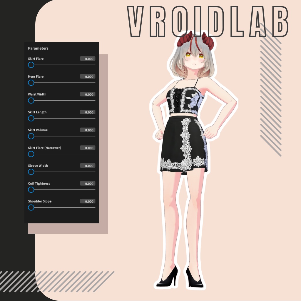 Fuwa Lulu 不破ルル | VRoid Studio Outfit | Anime Style | Virtual Fashion