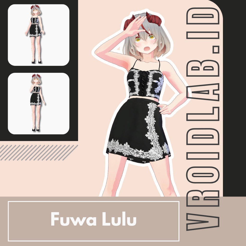 Fuwa Lulu 不破ルル | VRoid Studio Outfit | Anime Style | Virtual Fashion