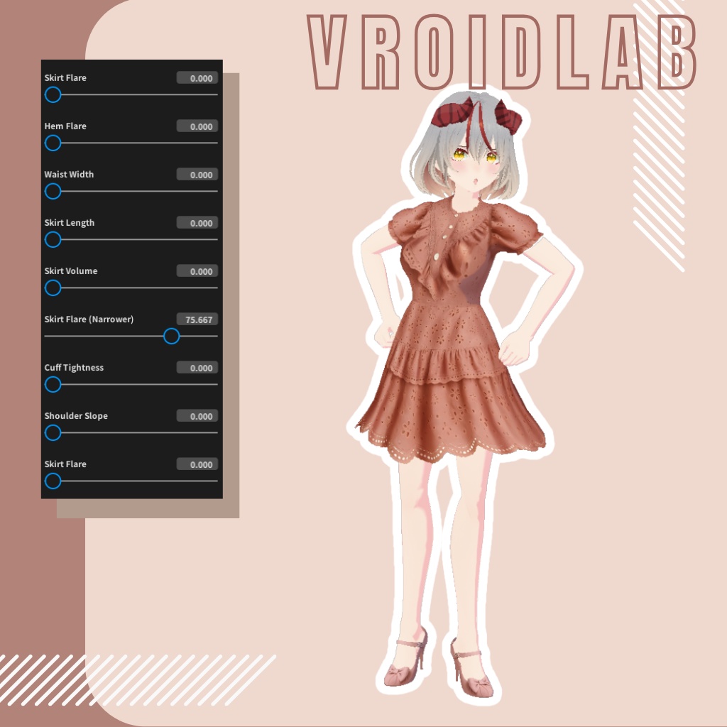 桜庭ロゼ Roze Sakuraba | Rosy Whimsy | VRoid Studio Outfit | Anime Style | Virtual Fashion