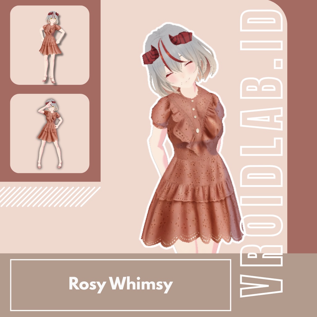 桜庭ロゼ Roze Sakuraba | Rosy Whimsy | VRoid Studio Outfit | Anime Style | Virtual Fashion