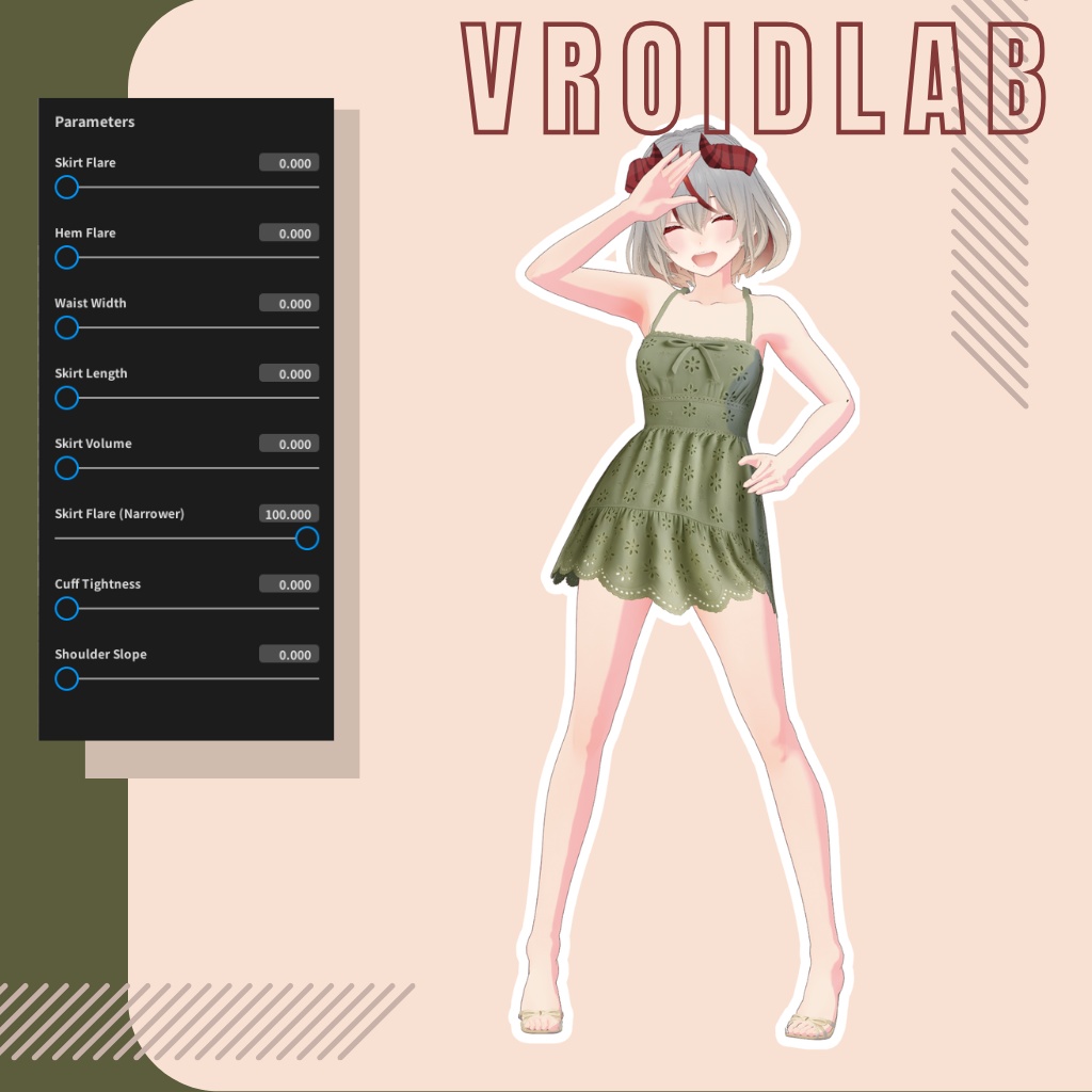 Miss Matcha ミス・マッチャ | VRoid Studio Outfit | Anime Style | Virtual Fashion