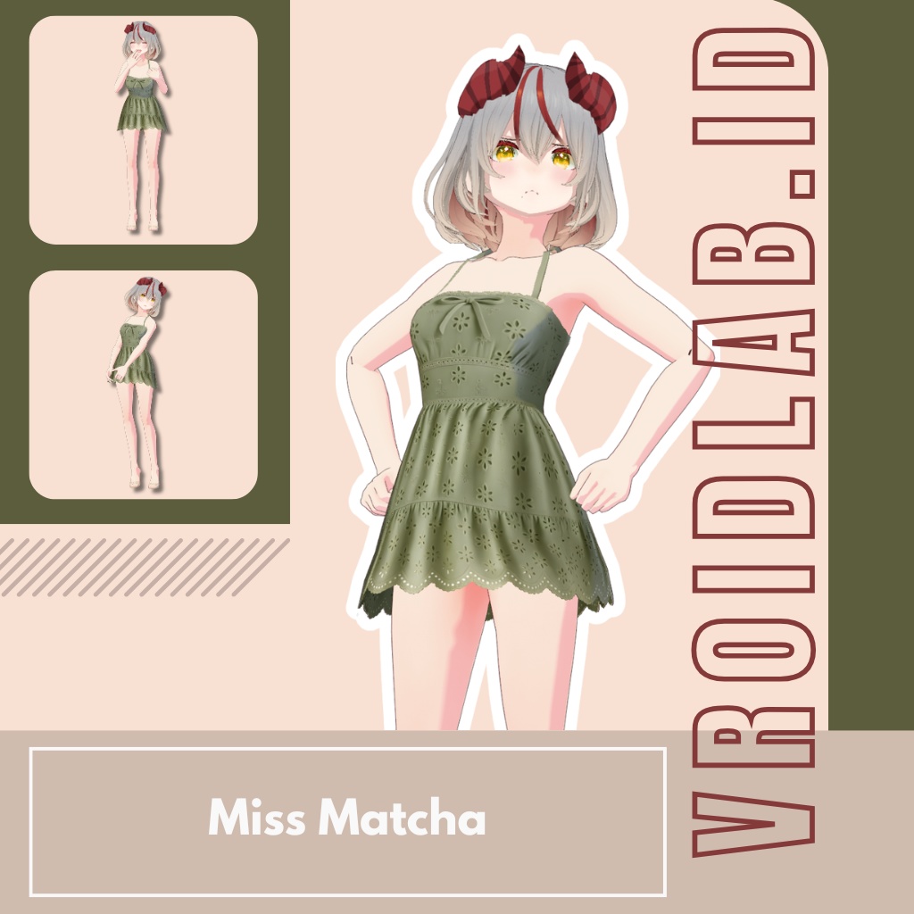 Miss Matcha ミス・マッチャ | VRoid Studio Outfit | Anime Style | Virtual Fashion