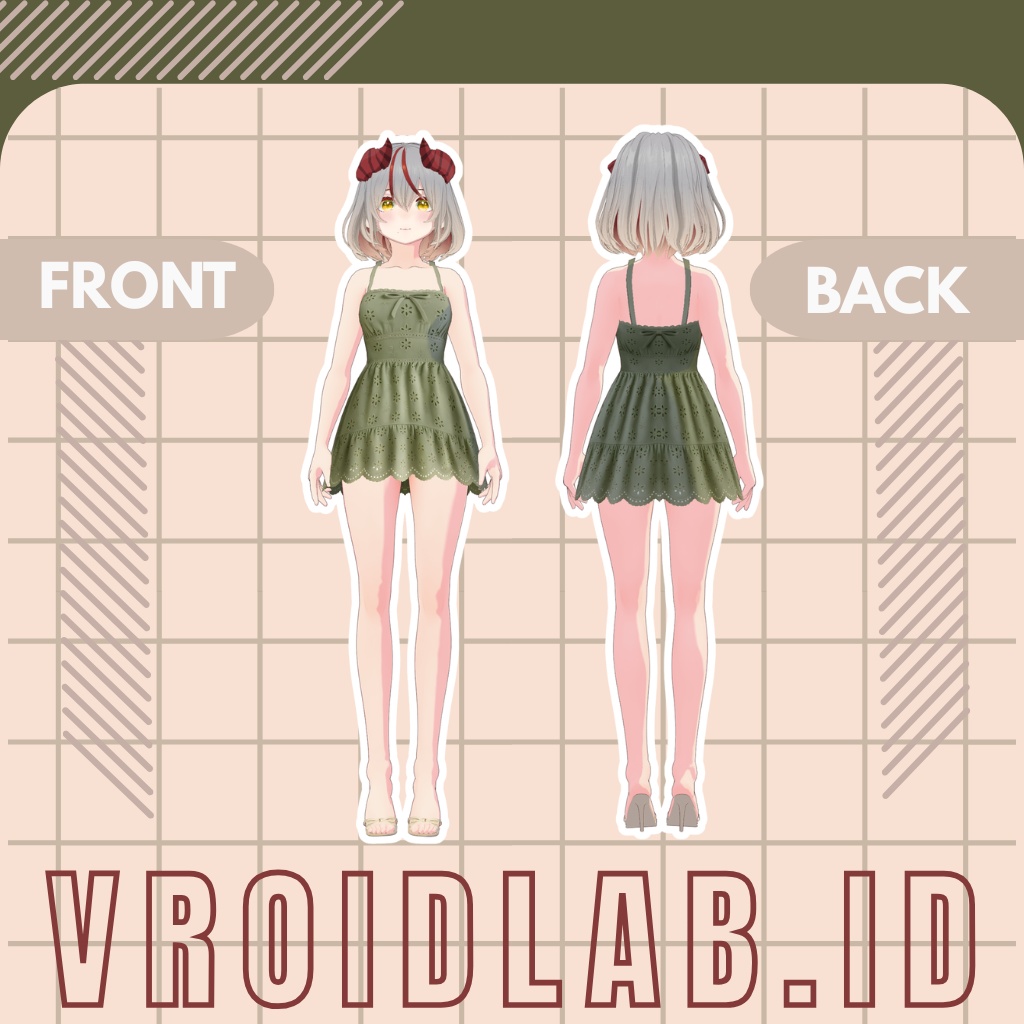 Miss Matcha ミス・マッチャ | VRoid Studio Outfit | Anime Style | Virtual Fashion