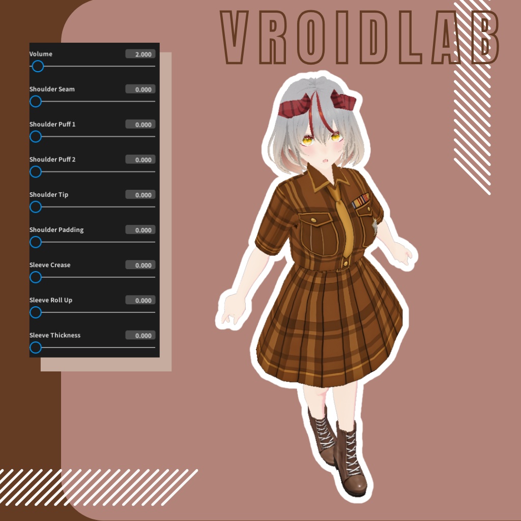 琥珀アンナ Anna Kohaku | Amber Uniform | VRoid Studio Outfit | Anime Style | Virtual Fashion