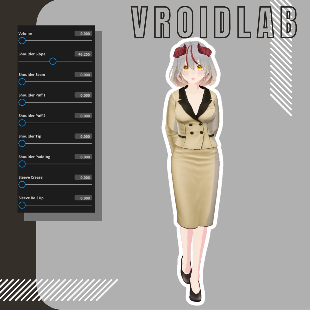 蛇塚レイナ Reina Hebizuka | Snake Office | VRoid Studio Outfit | Anime Style | Virtual Fashion