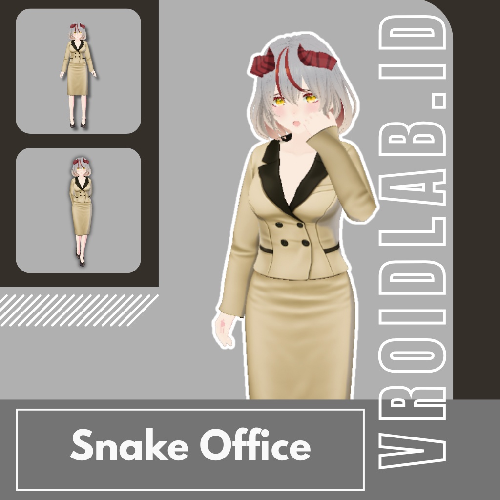蛇塚レイナ Reina Hebizuka | Snake Office | VRoid Studio Outfit | Anime Style | Virtual Fashion