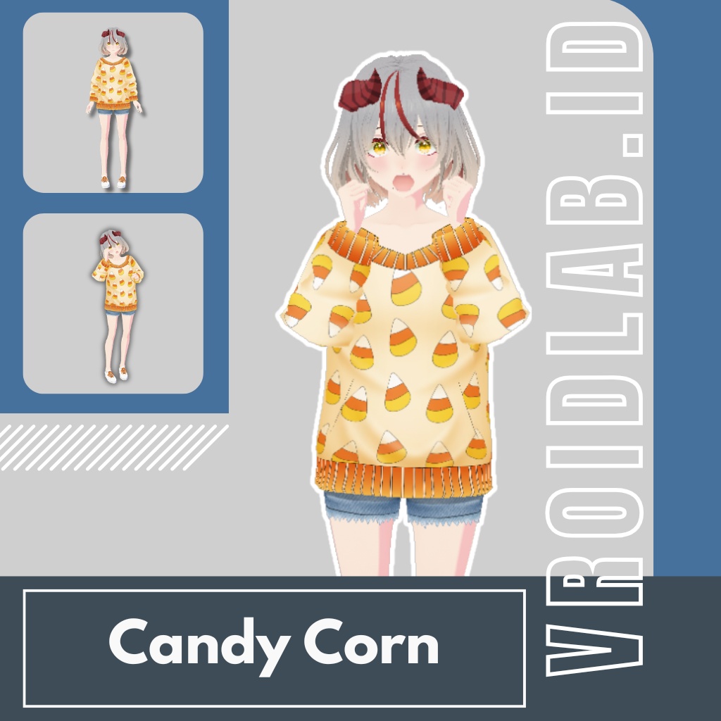 Candy Corn | VRoid Studio Outfit | Anime Style | Virtual Fashion