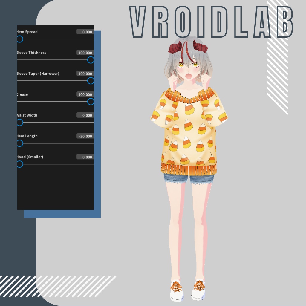 Candy Corn | VRoid Studio Outfit | Anime Style | Virtual Fashion