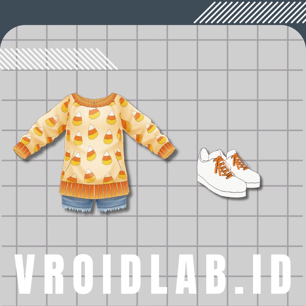 Candy Corn | VRoid Studio Outfit | Anime Style | Virtual Fashion