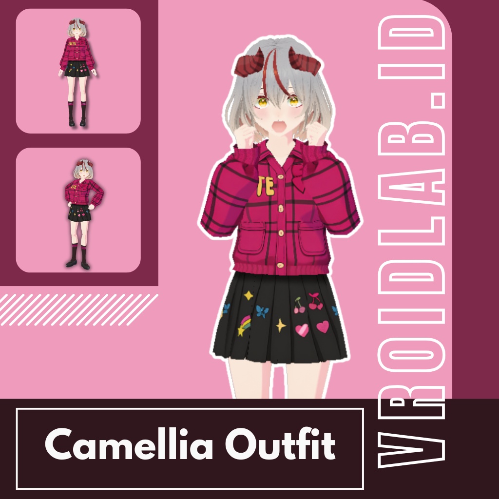 Camellia Outfit | VRoid Studio Outfit | Anime Style | Virtual Fashion