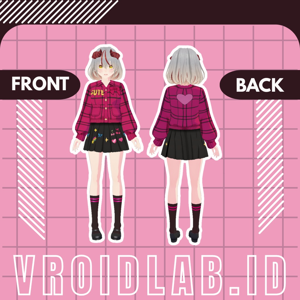 Camellia Outfit | VRoid Studio Outfit | Anime Style | Virtual Fashion