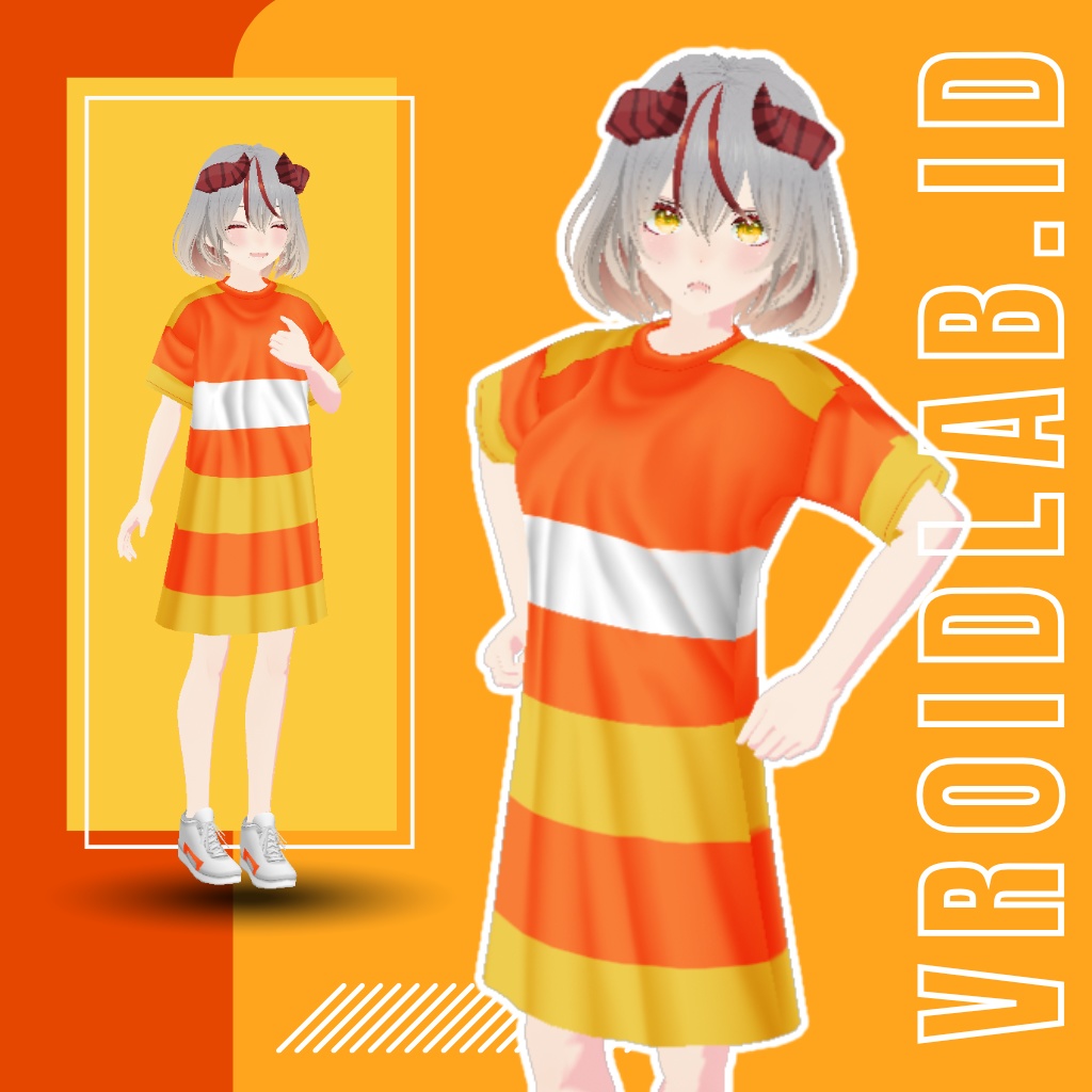 Candy Glow | VRoid Studio Outfit | Anime Style | Virtual Fashion