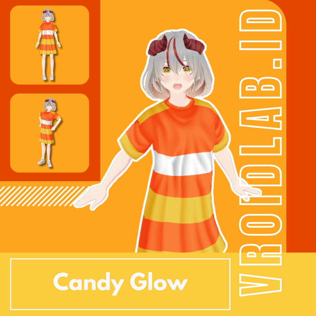 Candy Glow | VRoid Studio Outfit | Anime Style | Virtual Fashion