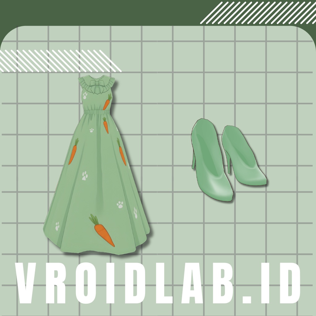 Carrot Garden | VRoid Studio Outfit | Anime Style | Virtual Fashion