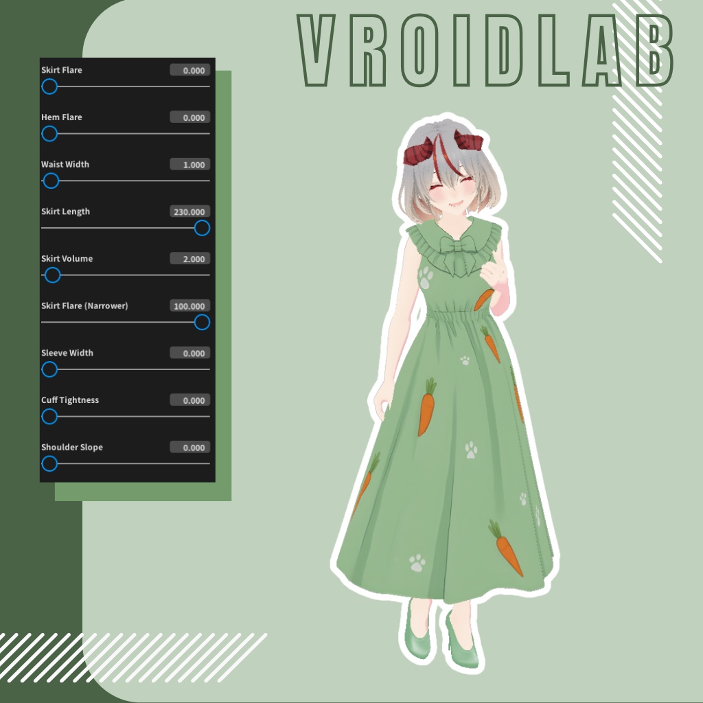 Carrot Garden | VRoid Studio Outfit | Anime Style | Virtual Fashion