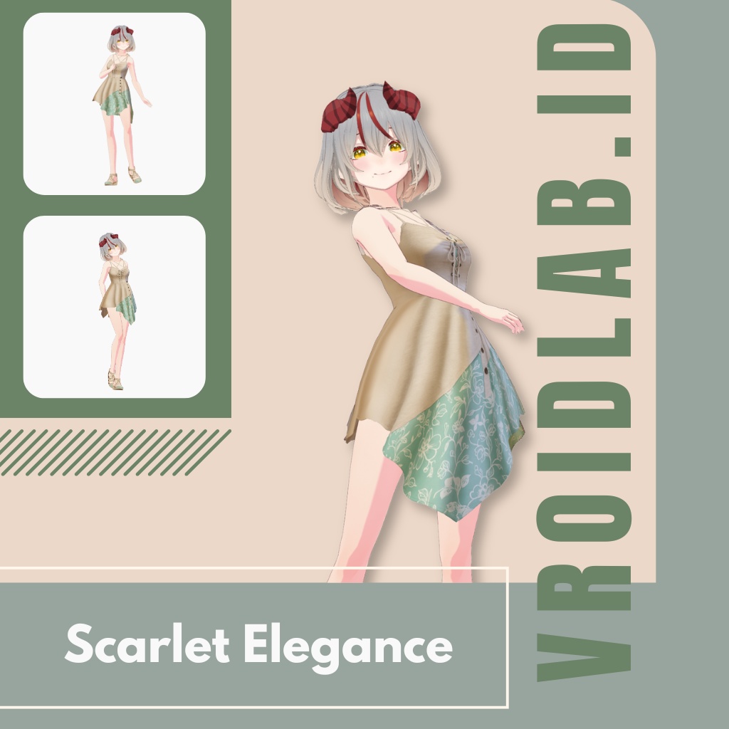 すかーれっとえれがんす | Scarlet Elegance | VRoid Studio Outfit | Anime Style | Virtual Fashion