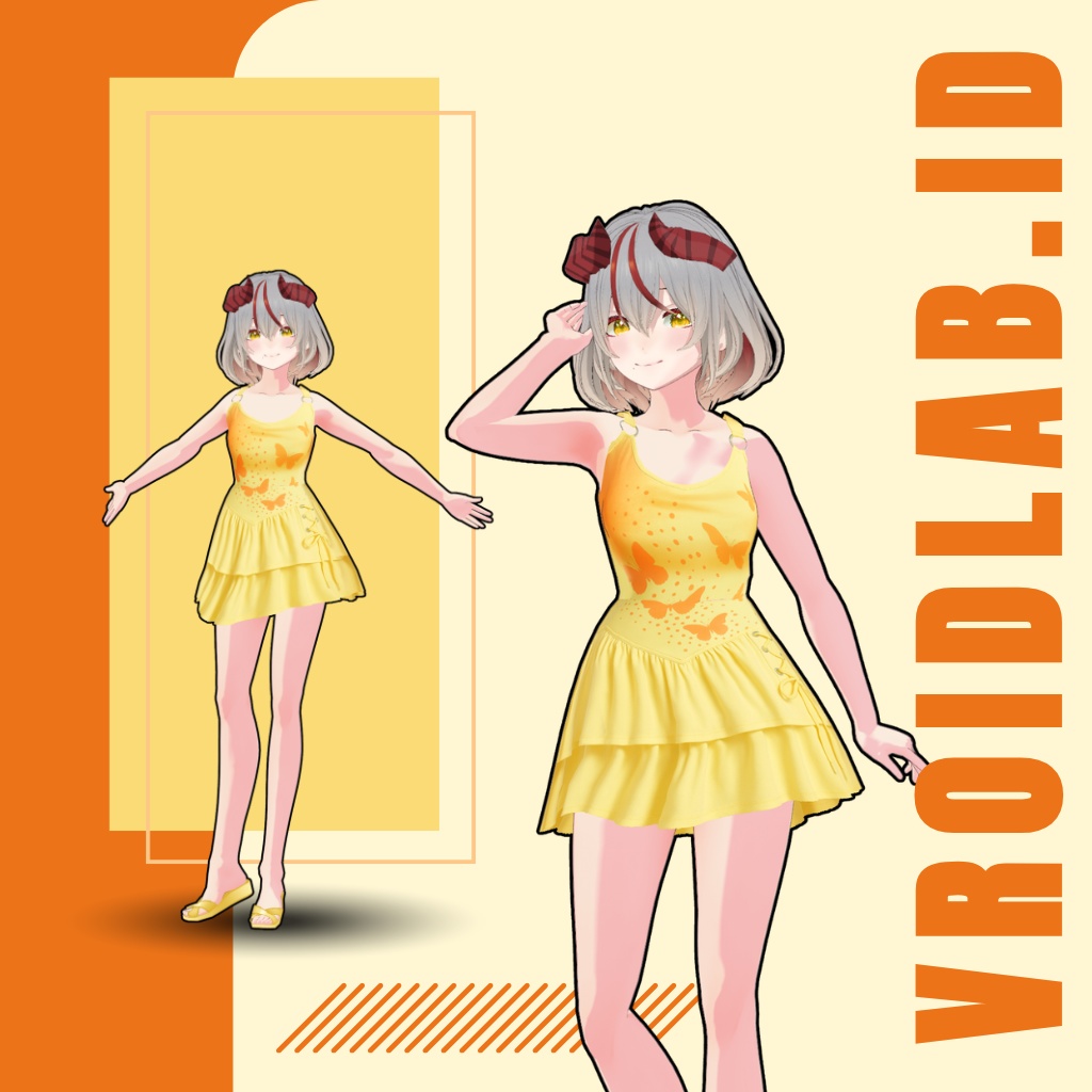 さんりっと ふらったー | Sunlit Flutter | VRoid Studio Outfit | Anime Style | Virtual Fashion