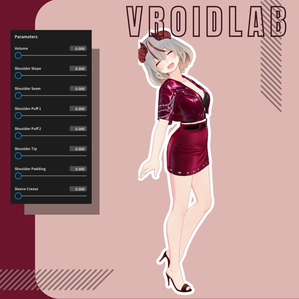 Scarlet Vixen スカーレット・ヴィクセン | VRoid Studio Outfit | Anime Style | Virtual Fashion