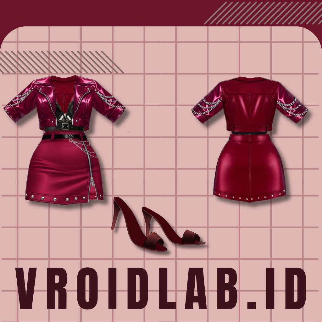 Scarlet Vixen スカーレット・ヴィクセン | VRoid Studio Outfit | Anime Style | Virtual Fashion