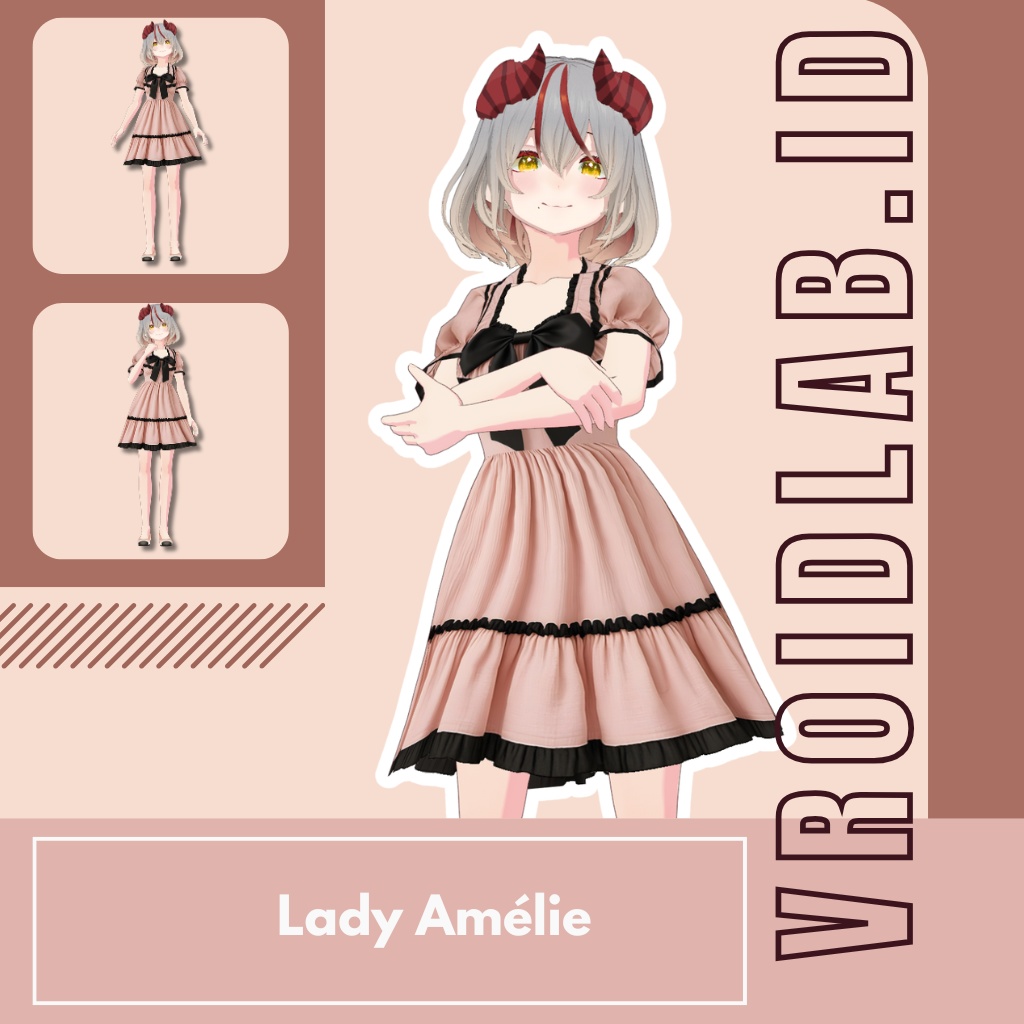 Lady Amélie アメリー夫人 | VRoid Studio Outfit | Anime Style | Virtual Fashion