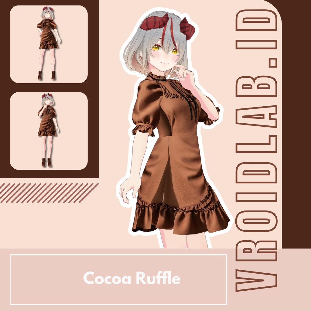 Cocoa Ruffle ココアラッフル | VRoid Studio Outfit | Anime Style | Virtual Fashion