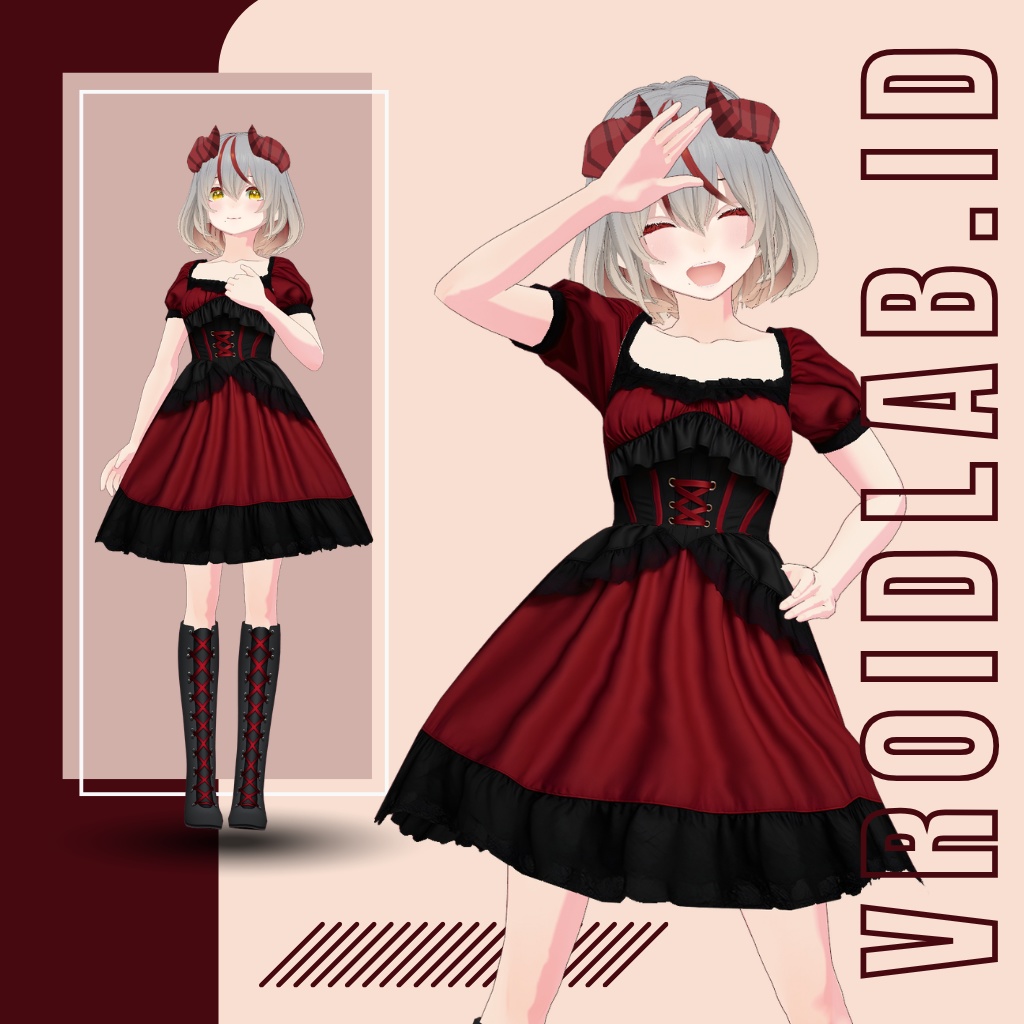 Vampire’s Waltz ヴァンパイアのワルツ | VRoid Studio Outfit | Anime Style | Virtual Fashion