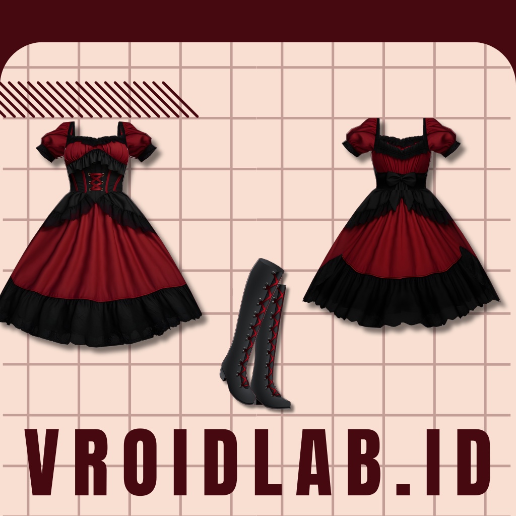 Vampire’s Waltz ヴァンパイアのワルツ | VRoid Studio Outfit | Anime Style | Virtual Fashion