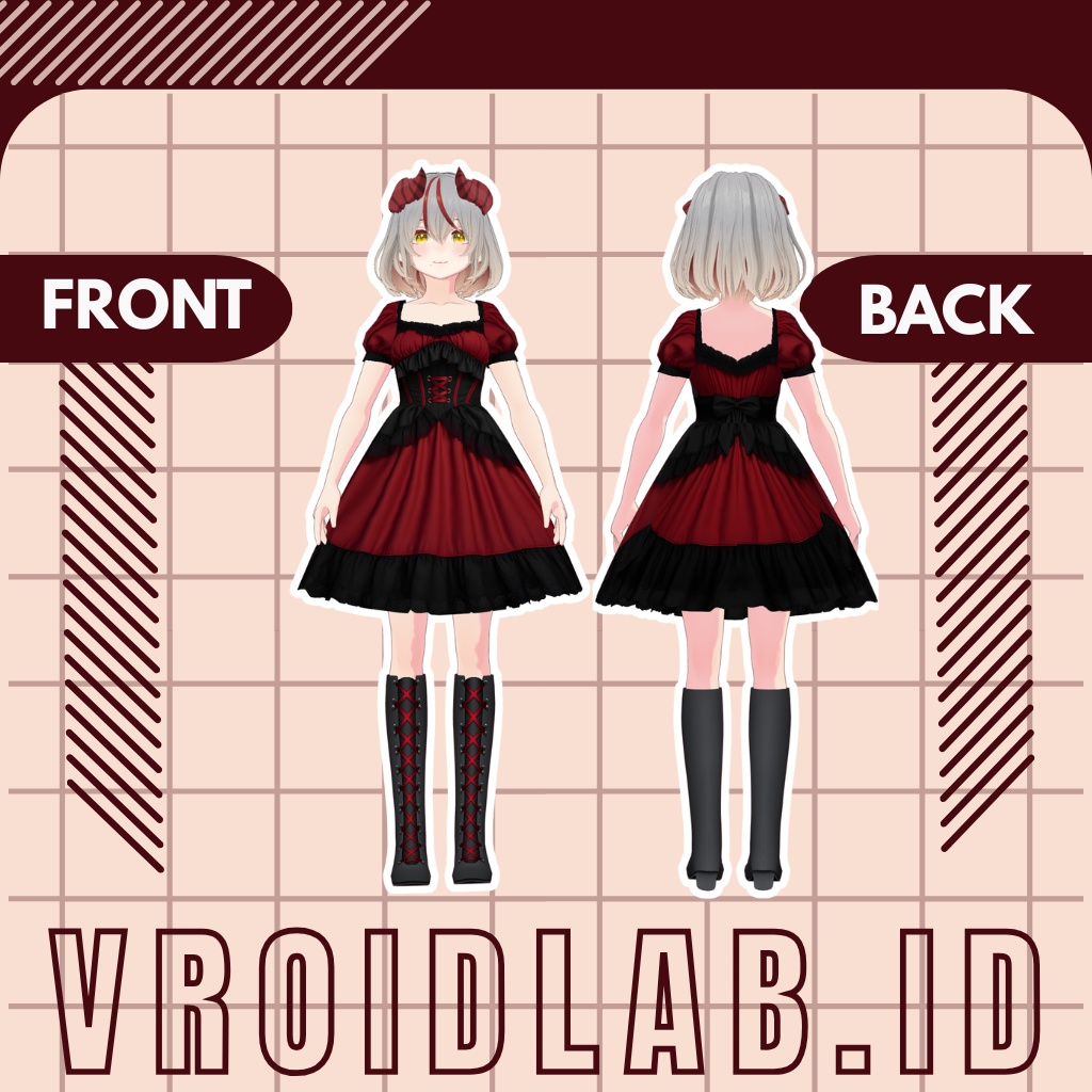 Vampire’s Waltz ヴァンパイアのワルツ | VRoid Studio Outfit | Anime Style | Virtual Fashion