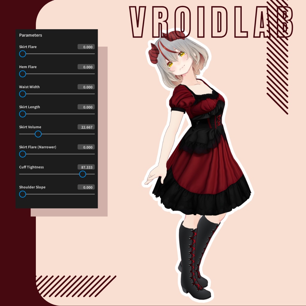 Vampire’s Waltz ヴァンパイアのワルツ | VRoid Studio Outfit | Anime Style | Virtual Fashion