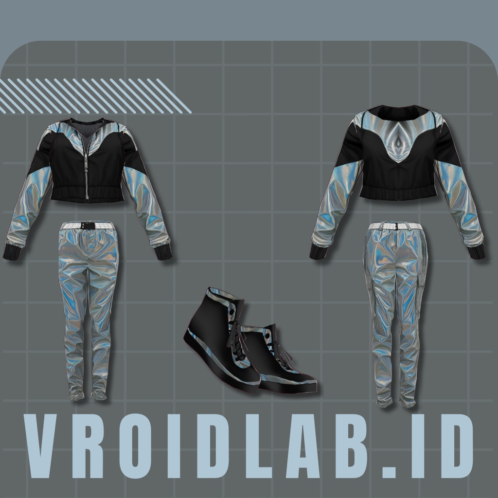 Galactic Runner Fit ギャラクティックランナーフィット | VRoid Studio Outfit | Anime Style | Virtual Fashion