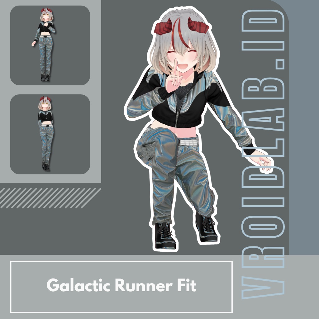 Galactic Runner Fit ギャラクティックランナーフィット | VRoid Studio Outfit | Anime Style | Virtual Fashion