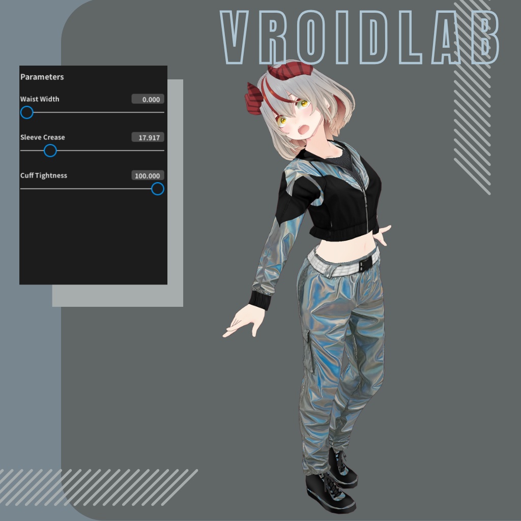 Galactic Runner Fit ギャラクティックランナーフィット | VRoid Studio Outfit | Anime Style | Virtual Fashion