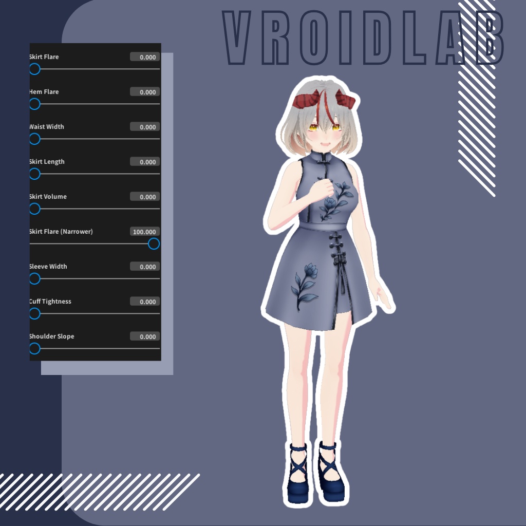 Azure Meihua アズール・メイファ | VRoid Studio Outfit | Anime Style | Virtual Fashion